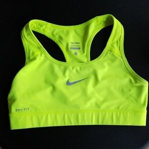 Bright yellow Nike sports bra! Sm
